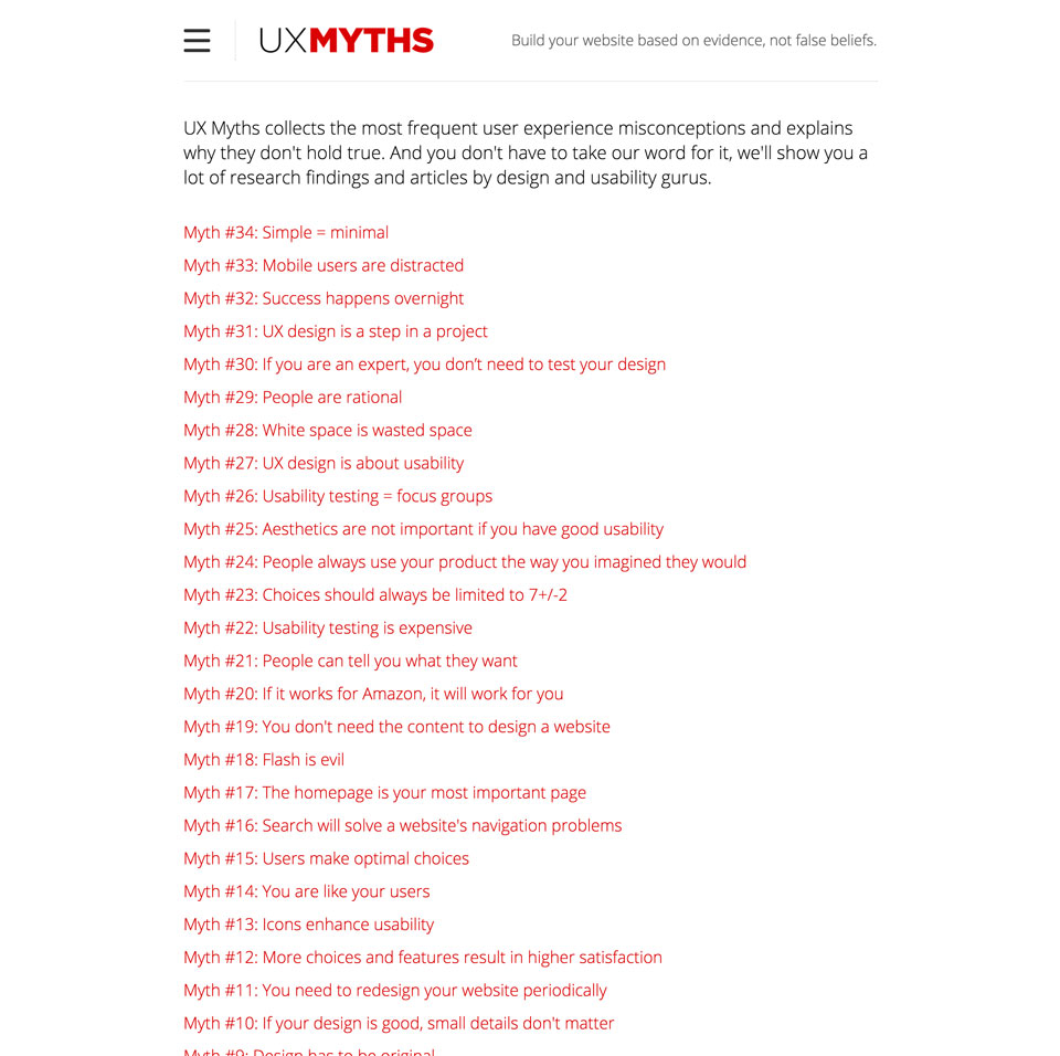 UX-Myths