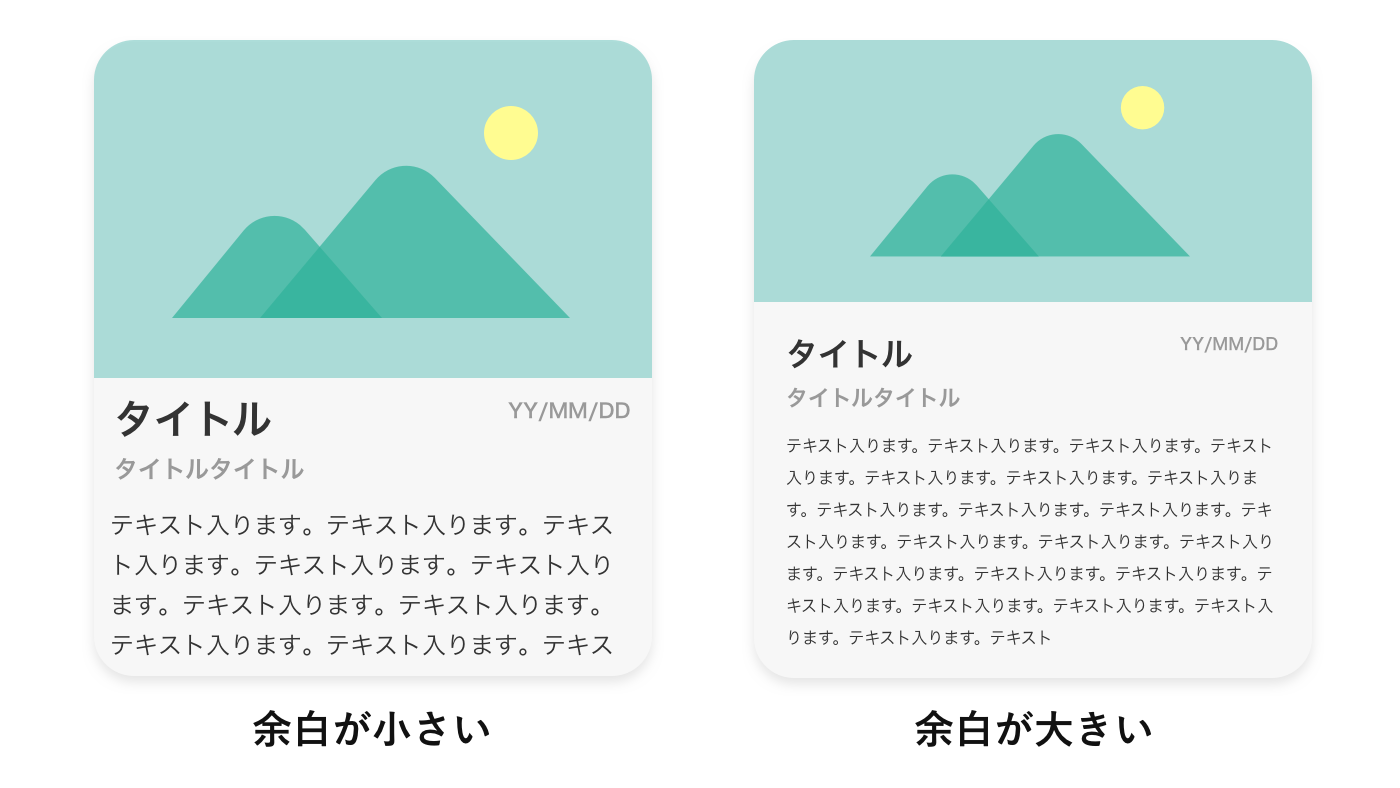 余白の大小