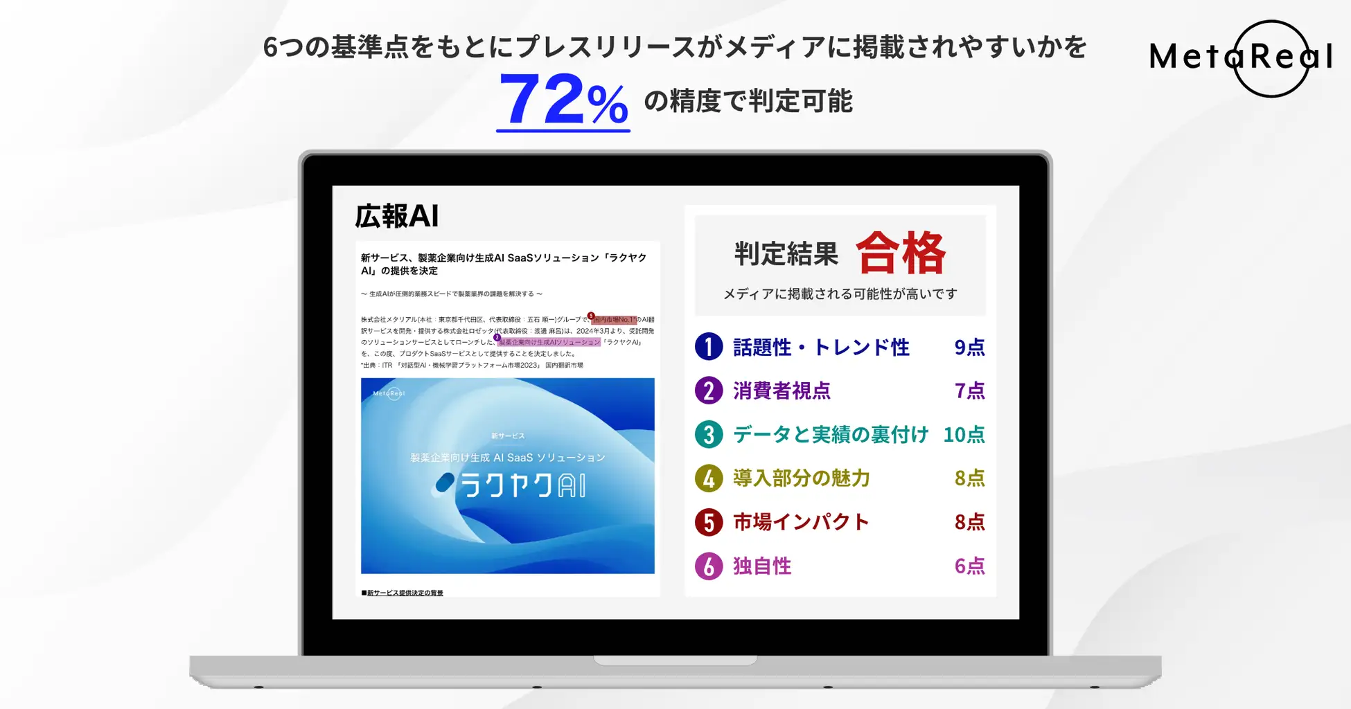 MetaReal「広報AI」の紹介図