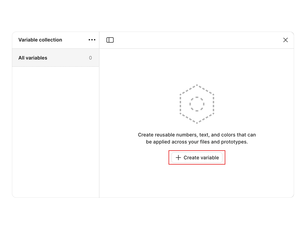 「Create variable(バリアブルを作成)」をクリックする。