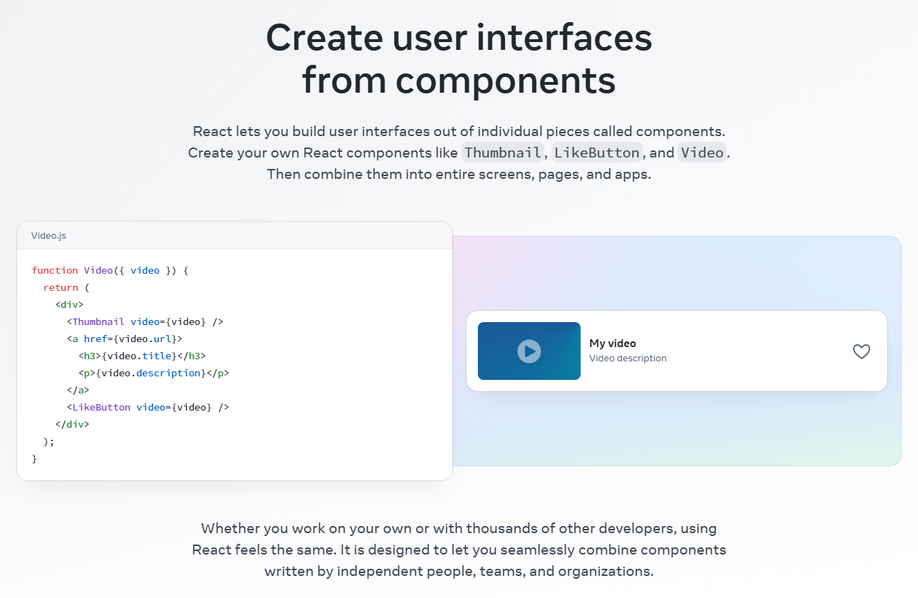 React公式ドキュメント