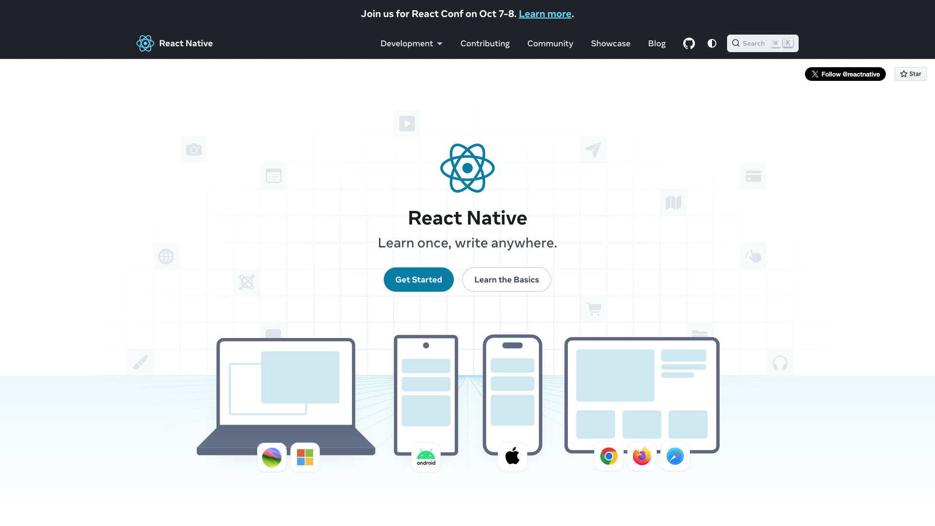 React Nativeサービスサイト