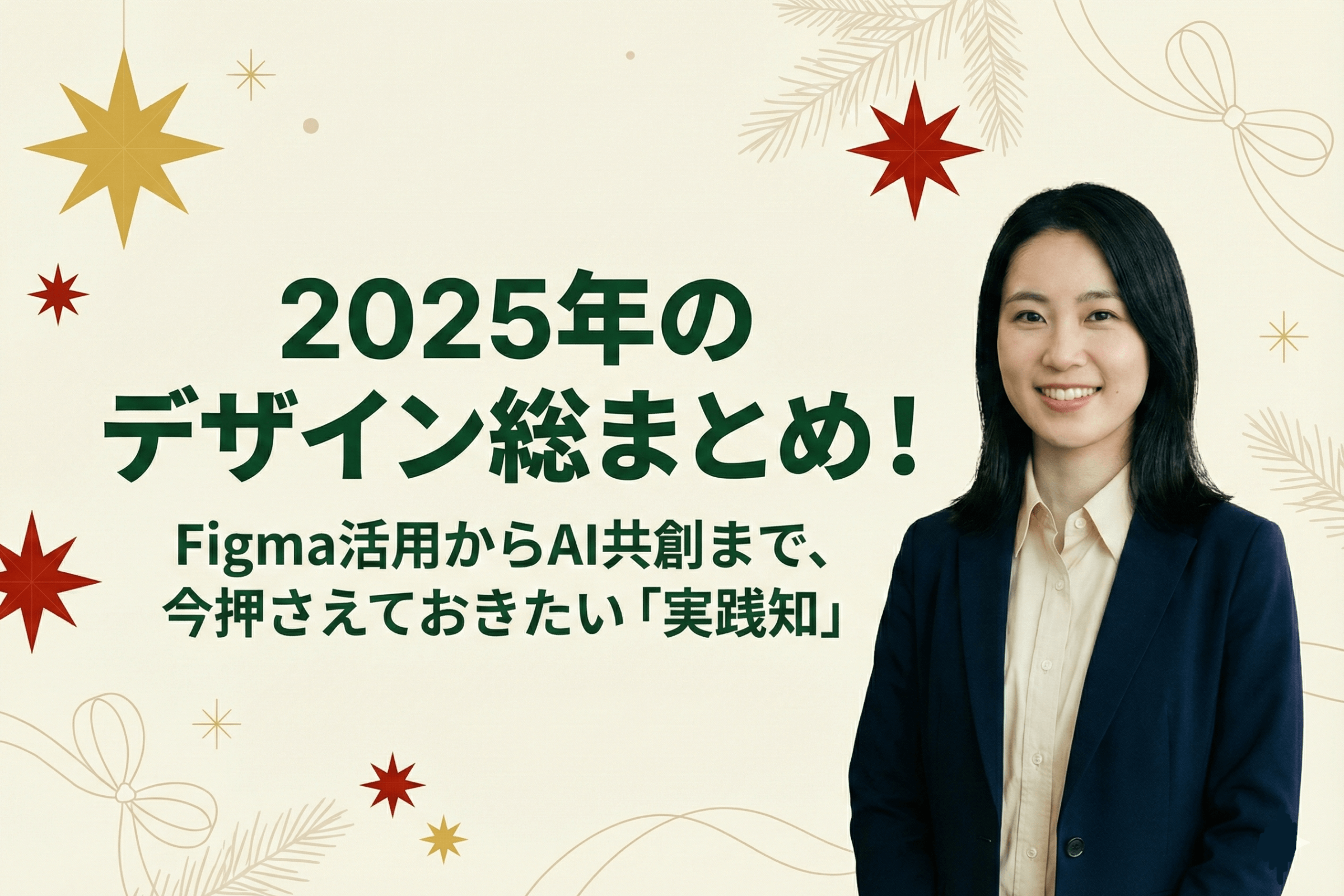 2025年のデザイン総まとめ!Figma活用からAI共創まで、今押さえておきたい「実践知」 | サムネイル