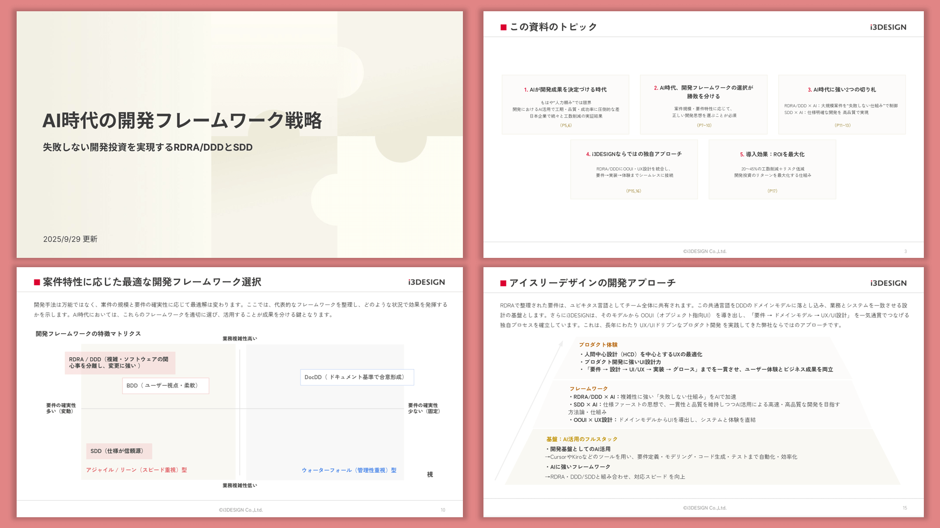 AI時代の開発フレームワーク戦略資料サンプル