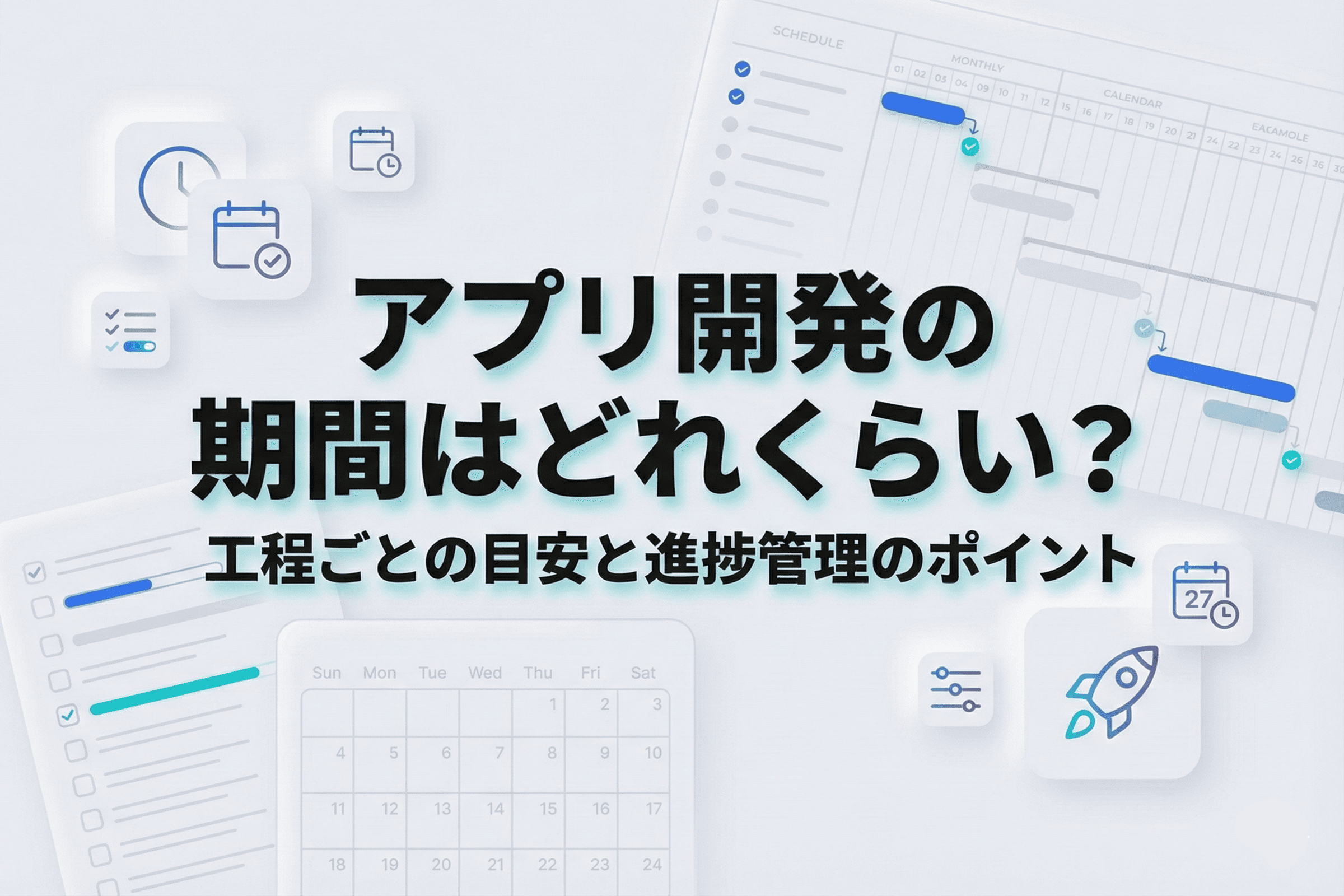 アプリ開発の期間はどれくらい？工程ごとの目安と進捗管理のポイント