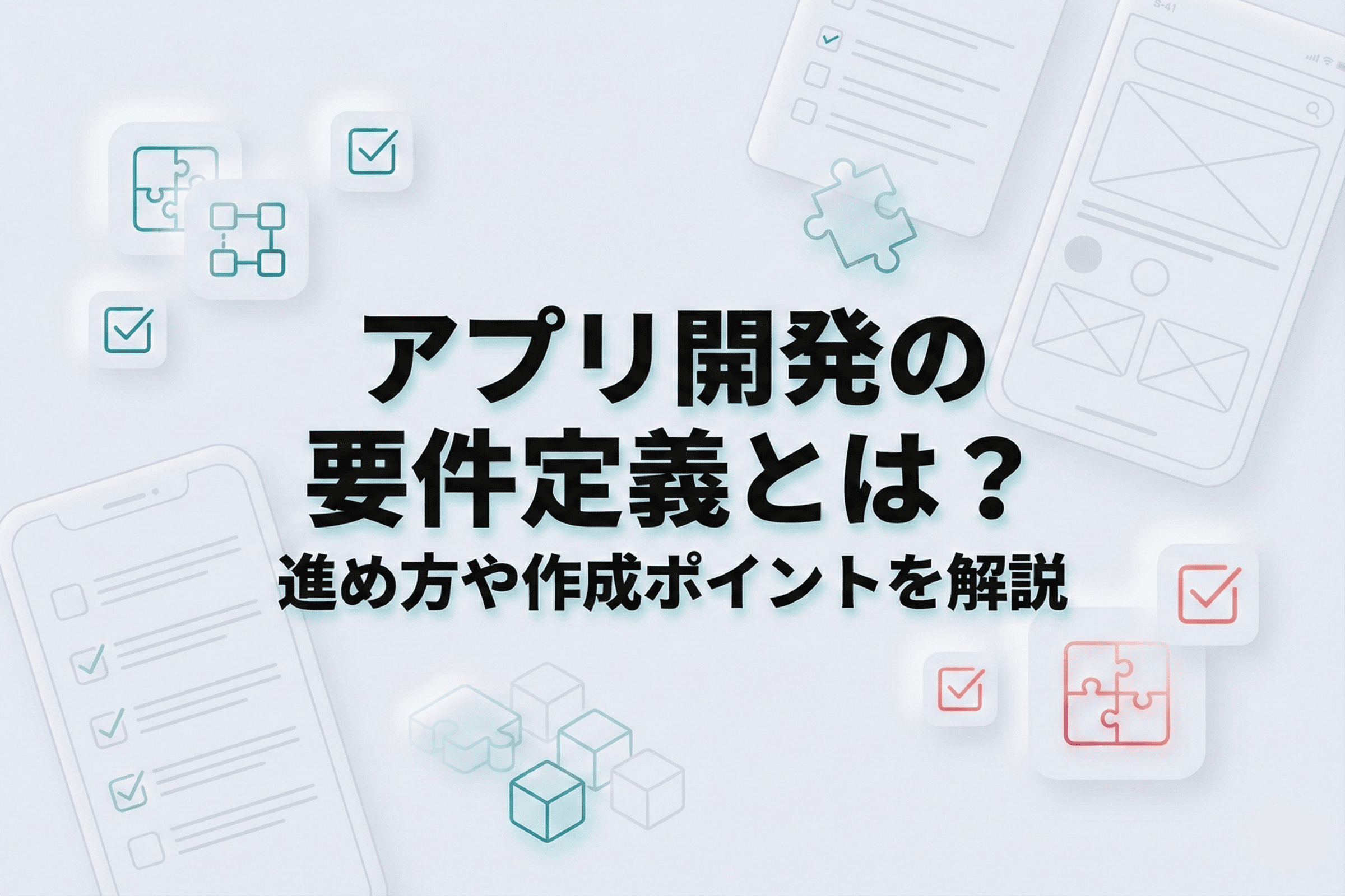 アプリ開発の要件定義とは?進め方や作成ポイントを解説