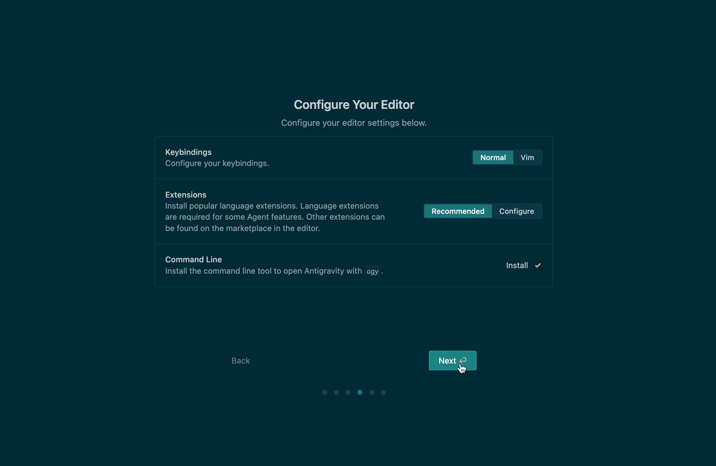 エディタの基本設定
