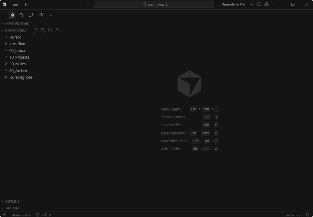 VaultをCursorで開いてGitで保護する